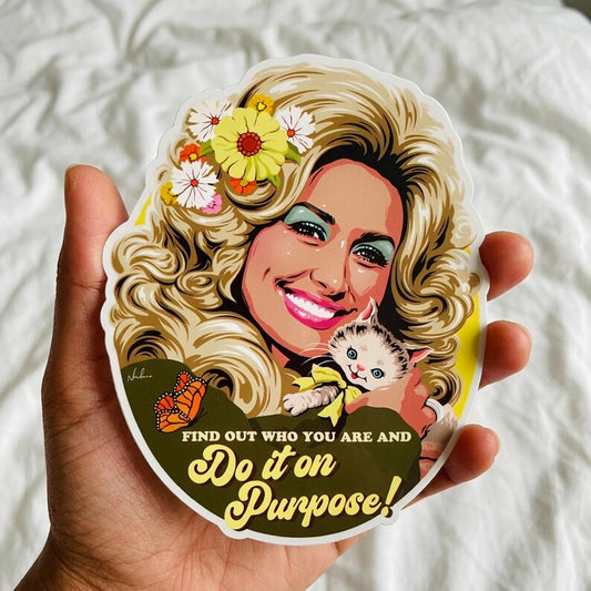 Dolly: Do It On Purpose Sticker, Dolly Remember, 1946–2026 Country Music Legend Tribute Stickers, Kiss-cut Sticker, Logo Vinyl Stickers