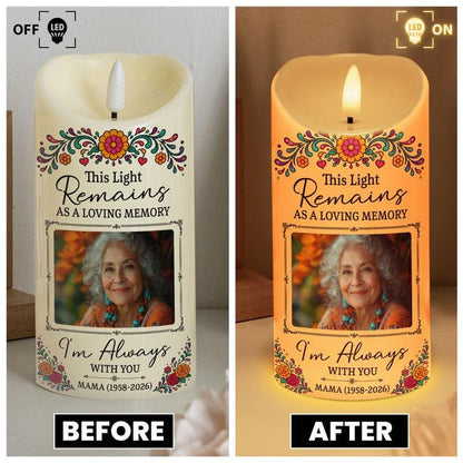 Personalized Day of Dead Pet Candle, Custom Photo Portrait Memorial Candle, Remembrance Gift