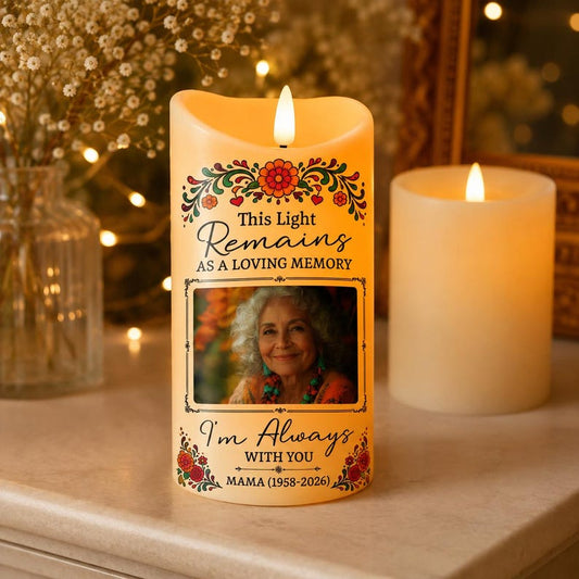 Personalized Day of Dead Pet Candle, Custom Photo Portrait Memorial Candle, Remembrance Gift