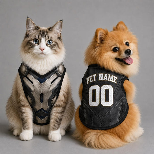 Custom Pet Superhero Jersey, Personalized Outfit for Dogs Cats, Inspired Thor Avengers Pet Mess Jersey Name Number Sportswear Pet Jersey