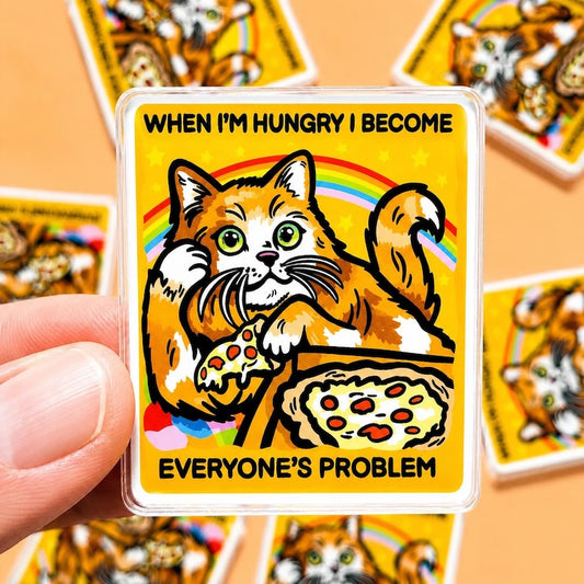 Funny Cat Magnet Calico Kitty Owner Gift Ironic Motivational Dieting Magnet Fridge Humor Dietitian Gift Nutritionist Diet Meme Sarcastic