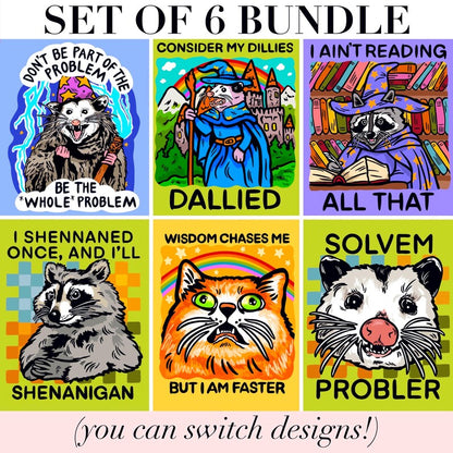 Funny Magnet Reading Humor Fridge Decor Cubicle Raccoon Themed Gift Reading Teacher Magnet Goofy Office Decor Quirky Home Sarcastic Humor