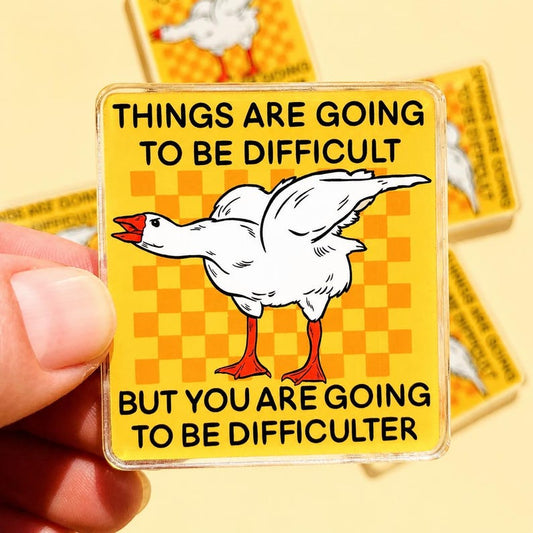 Silly Goose Magnet Funny Goose Gift Magnet Hilarious Magnet Fridge Decor Weird Gift Sarcastic Coworker Gift Cubicle Decor Magnet Locker