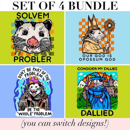 Funny Possum Magnet Opposum Gift Idea Possum Lover Decor Fridge Irreverent Humor Ironic Gift Youth Pastor Goofy Locker Magnet Catholic Humor