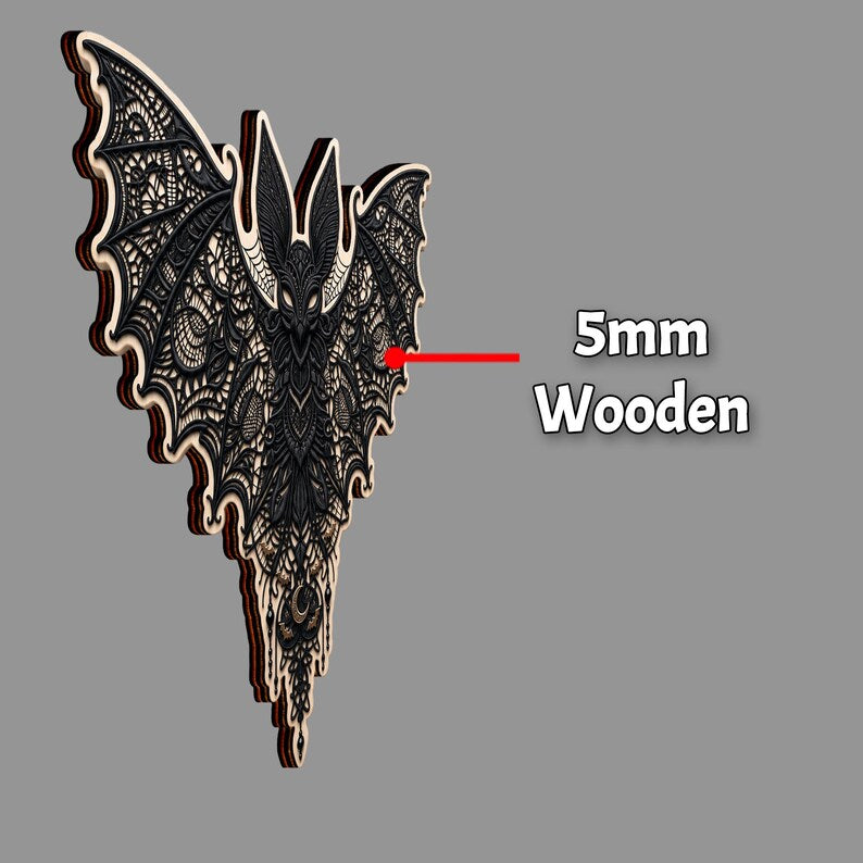 Gothic Bat Door Hanger, Halloween Wooden Sign, Spooky Bat Wall Decor, Witchy Home Decor, Gothic Halloween Decor, Front Door Decoration