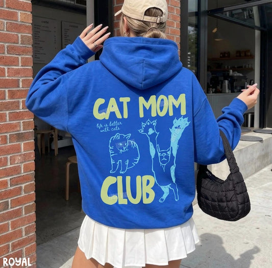 Cat Mom Hoodie, Cat Mama Shirt, Cat Mom Sweatshirt, Gift For Cat Mom, Funny Cat Shirt, Cat Lover Shirt, New Cat Mom, Back Design Hoodie