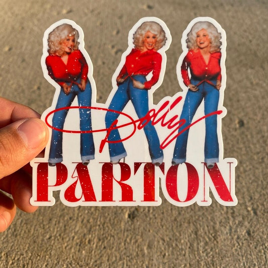 Dolly Parton Retro 80'S, Dolly Parton Memorial Sticker, 1946–2026 Country Music Legend Stickers, Kiss-cut Sticker, Logo Vinyl Stickers
