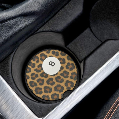 Universal Fit Cheetah Print Car Coasters, 1 or 2 Count Car Accessories