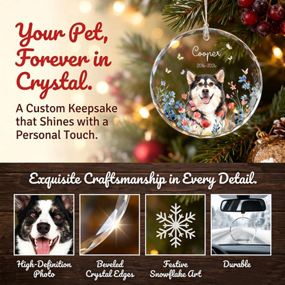 Custom Pet Ornament, Pet Photo Ornament, Cat Ornmant, Dog Ornament, Memorial Gifts Dog Mom Gift, Christmas Gifts for Pet, Pet Portrait Gifts