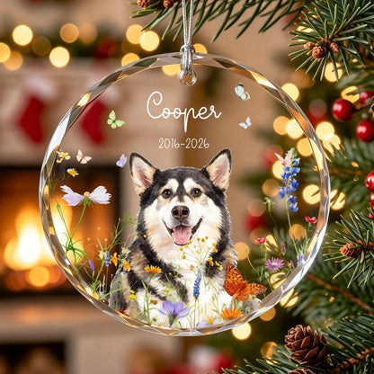 Custom Pet Ornament, Pet Photo Ornament, Cat Ornmant, Dog Ornament, Memorial Gifts Dog Mom Gift, Christmas Gifts for Pet, Pet Portrait Gifts