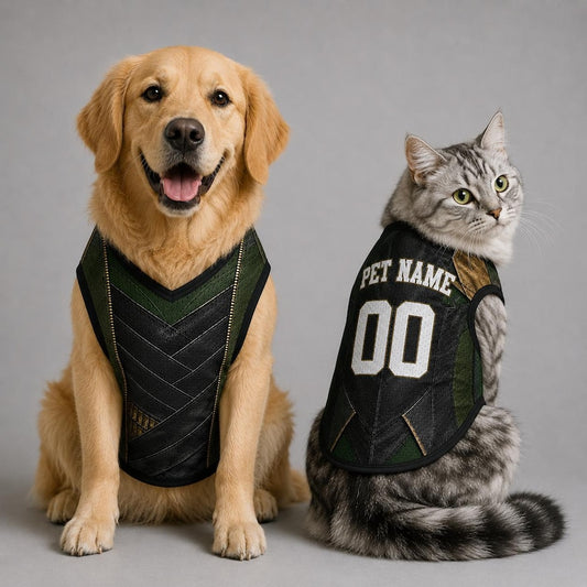 Custom Pet Superhero Jersey, Personalized Outfit for Dogs Cats, Inspired Loki Avengers Pet Mess Jersey Name Number Sportswear Pet Jersey