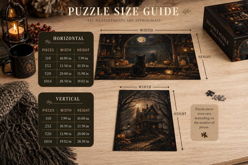 Cozy Autumn Puzzle for Adults Fall Reading Nook Cat Jigsaw Puzzle Book Lover Gift Rainy Day Activity Cozy Cottage Fall Decor 110-1014 Pieces