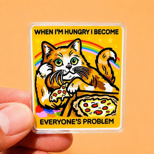 Funny Cat Magnet Calico Kitty Owner Gift Ironic Motivational Dieting Magnet Fridge Humor Dietitian Gift Nutritionist Diet Meme Sarcastic