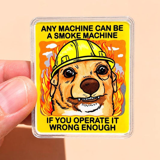Funny Blue Collar Dog Magnet Sarcastic Construction Worker Gift Mechanic Garage Decor Heavy Equipment Operator Humor Locker Magnet Work Men