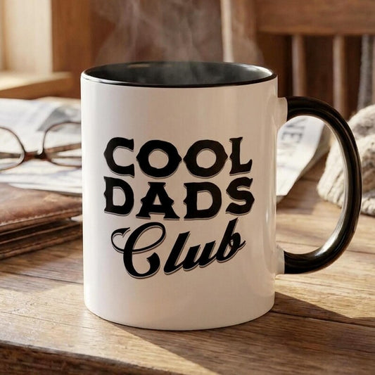 Cool Dads Club Mug, Funny Dad Coffee Mug, Father's Day Gift, New Dad Gift Mug, Bold Retro Text Mug, Gift for Him