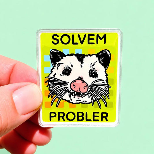Funny Possum Magnet Opposum Themed Gift Ironic Motivational Magnet Mental Health Humor Coworker Gift Silly Office Decor Cubicle Desk Decor