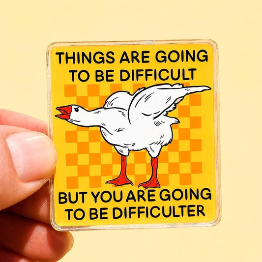 Silly Goose Magnet Funny Goose Gift Magnet Hilarious Magnet Fridge Decor Weird Gift Sarcastic Coworker Gift Cubicle Decor Magnet Locker