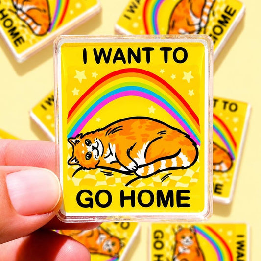 Orange Cat Magnet Cute Yellow Fridge Magnet Cat Themed Gift Shelter Worker Vet Tech Gift Idea Cat Lover Decor Locker Magnet Funny Quote
