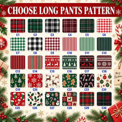 Personalized Funny Men's Christmas Pajamas Pants, Fake Underwear Illusion Plaid Bottoms, Christmas Gag Gift for Men, Ugly Christmas for Him