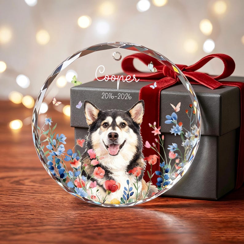 Custom Pet Ornament, Pet Photo Ornament, Cat Ornmant, Dog Ornament, Memorial Gifts Dog Mom Gift, Christmas Gifts for Pet, Pet Portrait Gifts