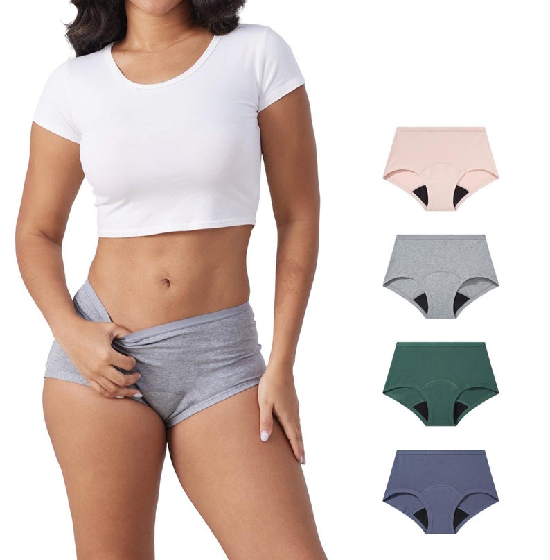 Goat Union Organic Cotton Boyleg Period Underwear for Women & Teens - Moderate Absorbency Period Panty