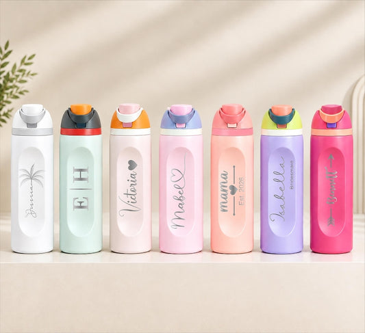 Personalized Water Bottle, Insulated Tumbler, Stainless Steel bottles, Bridesmaid Tumblers, Travel Gift, Custom Name Engraved FF1604