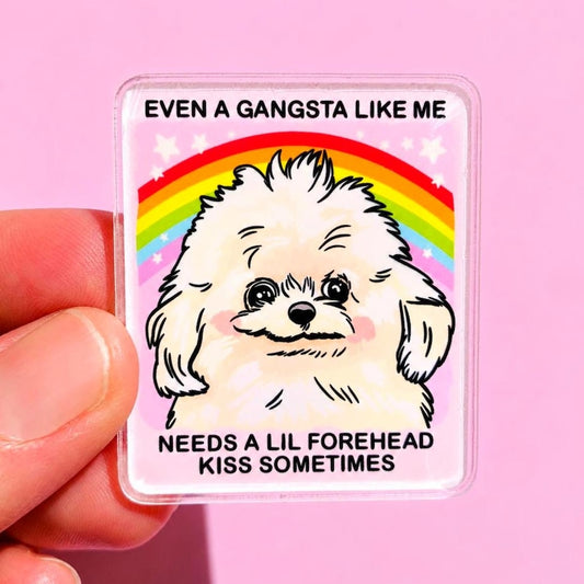 Funny Dog Magnet Pink Fridge Decor Cute Dopamine Decor Hilarious Cubicle Decor Cutecore Locker Magnet Maltese Owner Gift Sarcastic Humor