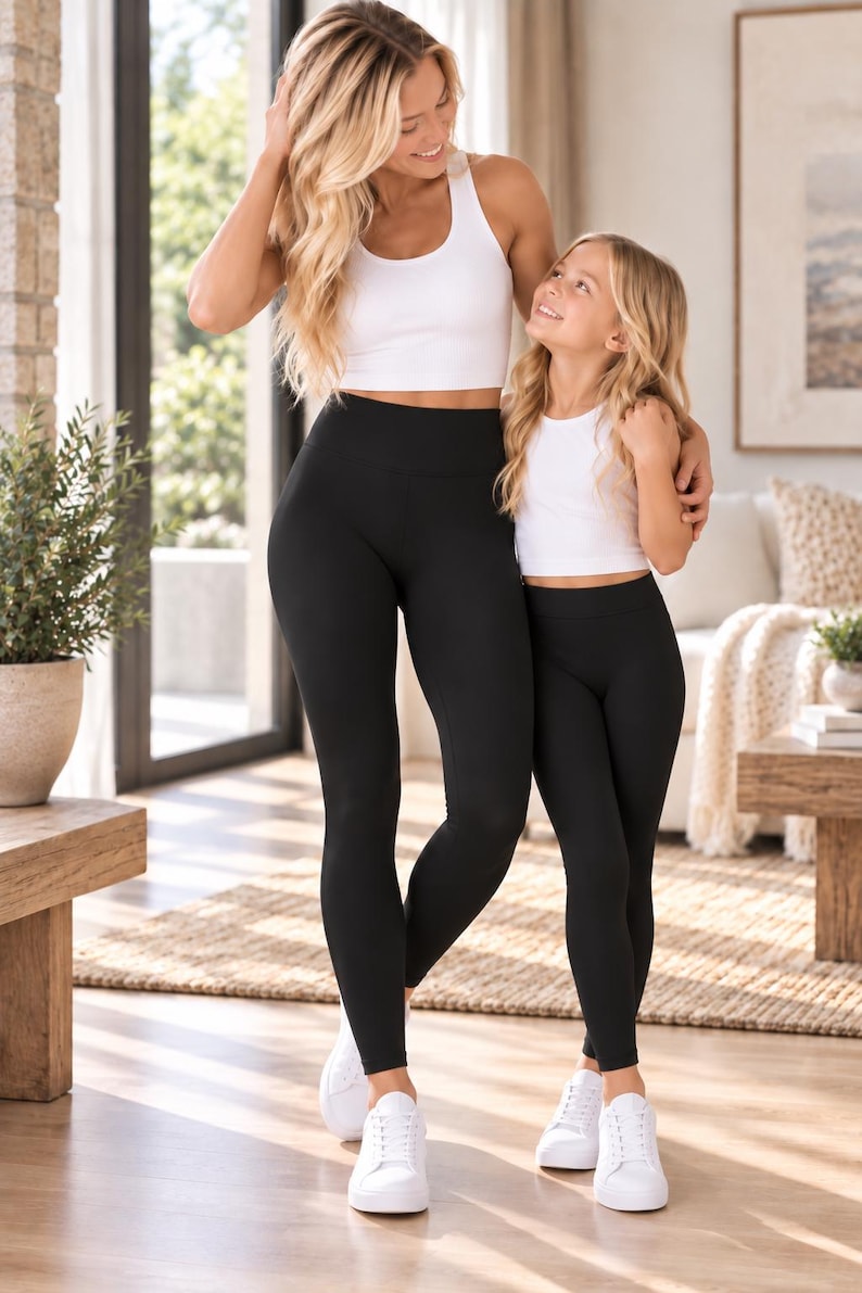 Black High Waisted Leggings, Women's Everyday Yoga Leggings