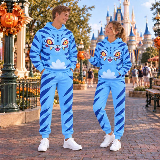 Halloween Derpy Costume Hoodie Joggers Set,Demon Boy Band Halloween Costume,Matching Halloween Demon Party Outfit, Hunter Style Costume