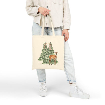 Deer Tote Bag — Coquette Reusable Grocery Shopping Bags, Eco-Friendly Cotton Canvas