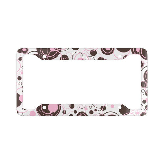 Y2K Circles License Plate Frame — Black, Blue, or Pink Car Accessories