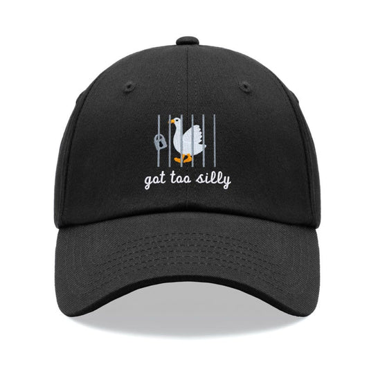 Goose Got Too Silly Classic Baseball Sports Cap Unisex Hat Adjustable Funny Summer Holiday Animal Bird Man Mallard Cute Bird Watcher Farmer