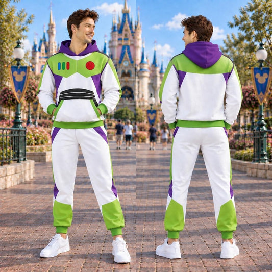 Buzz Lightyear Costume Hoodie Joggers, Toy Story Halloween Outfits,SpaceRanger Hoodie Joggers, Disneyland Outfit,Matching Halloween Set