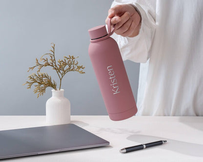 Personalized Tumbler with Strap 17oz Bulk, Custom Water Bottle, Bridesmaid Gifts, Gift for Her