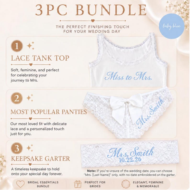 Custom Lace Underwear, Women's Lace Underwear, Bride Underwear, New Mrs Underwear, Honey Moon Outfit, Bridal Shower Gift Set, Gift for Bride