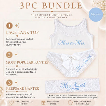 Custom Lace Underwear, Women's Lace Underwear, Bride Underwear, New Mrs Underwear, Honey Moon Outfit, Bridal Shower Gift Set, Gift for Bride