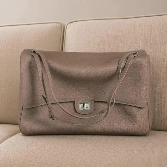 Full Grain Genuine Leather Shoulder Bags, Soft Cow Leather Tote Bag, Slouchy Leather Handbags